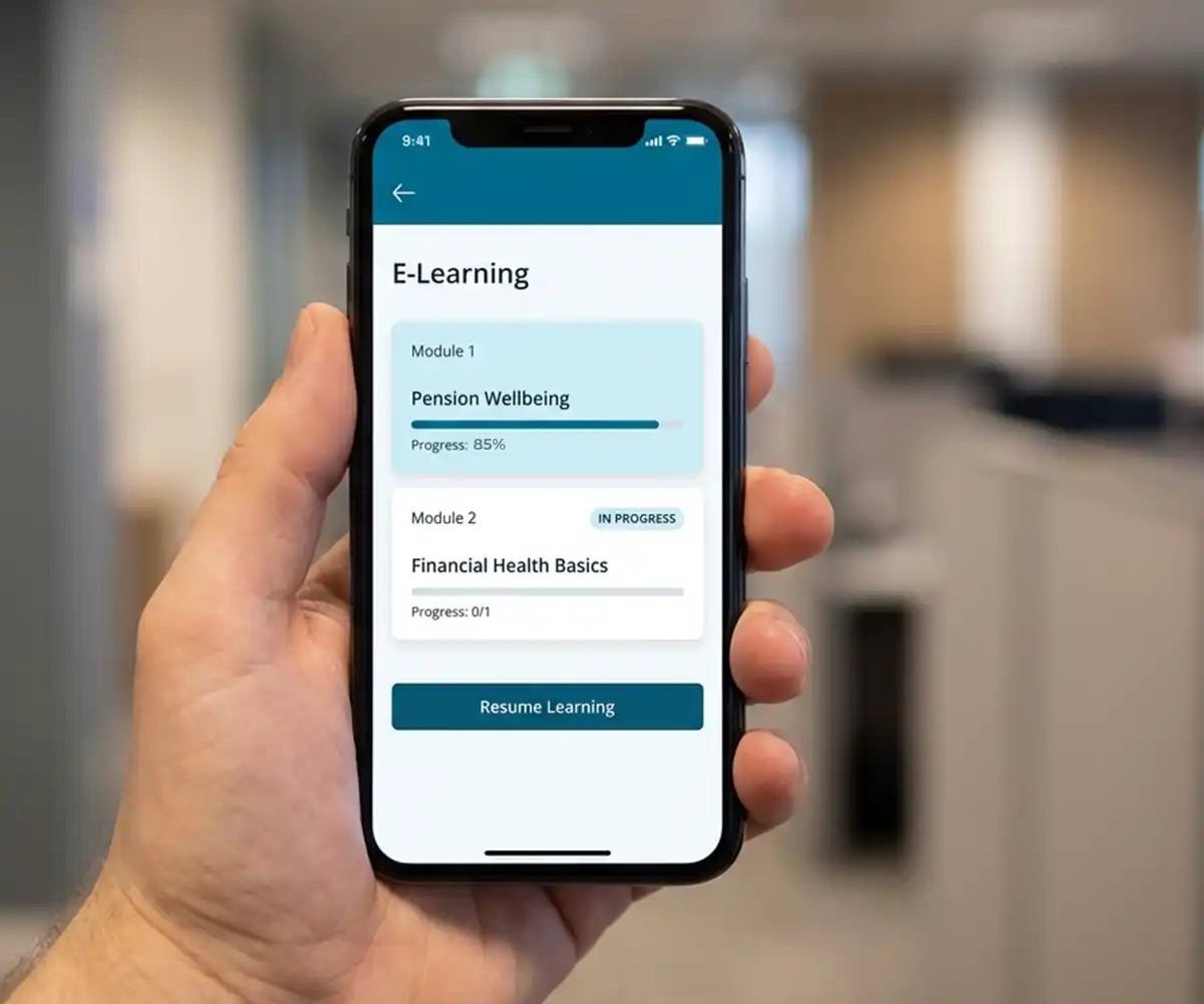 Aspina training platform dashboard showing completion tracking